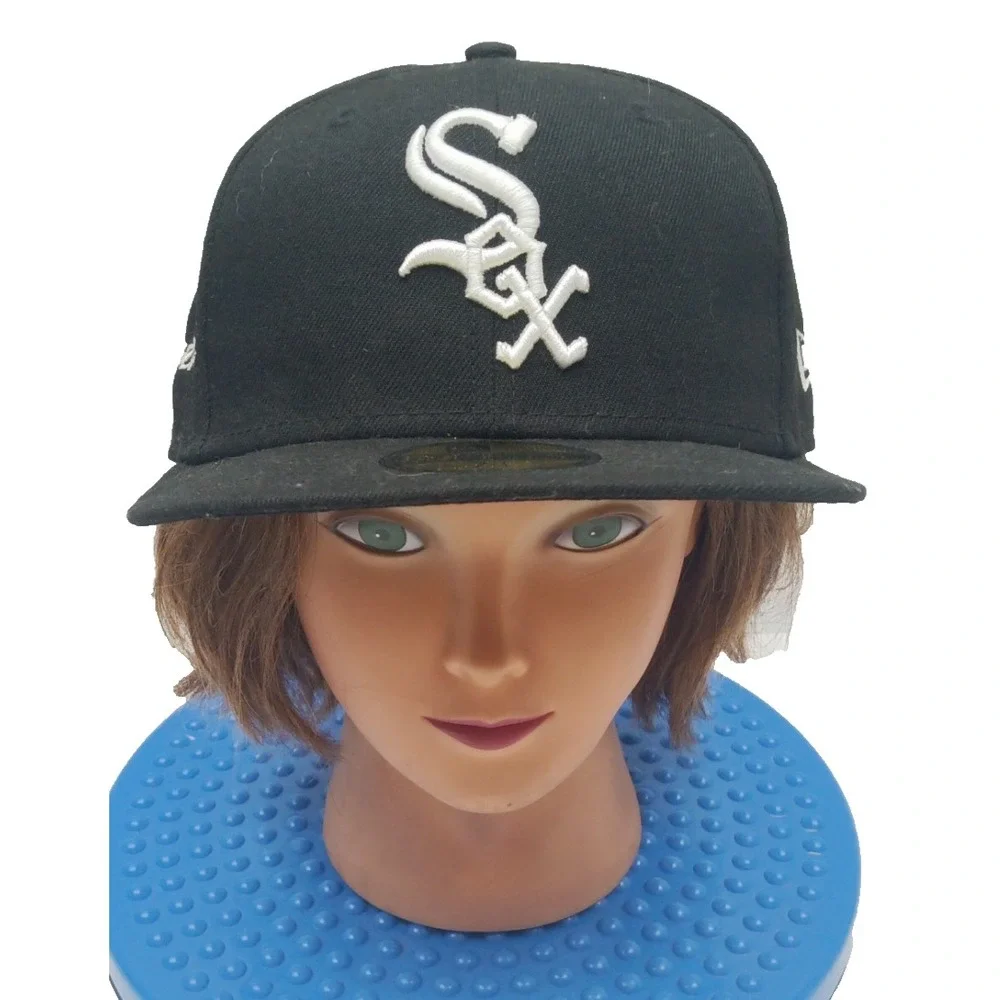 MLB Chicago White Sox New Era 59Fifty Fitted Baseball‎ Hat Cap Sz 7 1/4 On Field